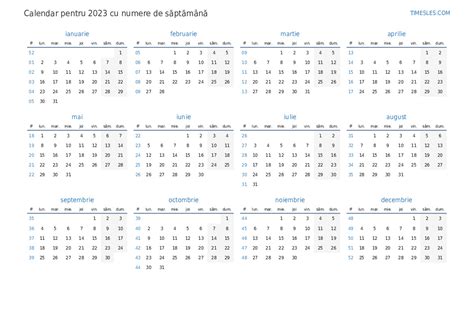 Calendar Cu Nr Saptamani 2023 Get Calendar 2023 Update