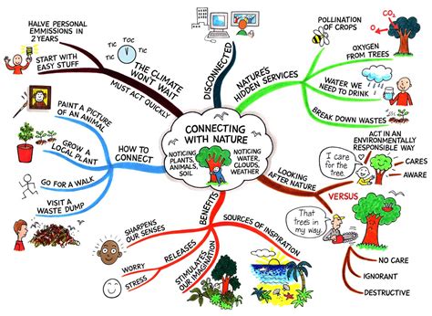 Connecting With Nature Connected MindMap Mind Map Mind Map Art