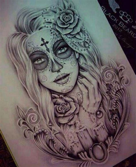 Day Of The Dead Drawing Great Design The Tattoo Collection