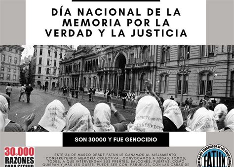 De Marzo D A Nacional De La Memoria Por La Verdad Y La Justicia
