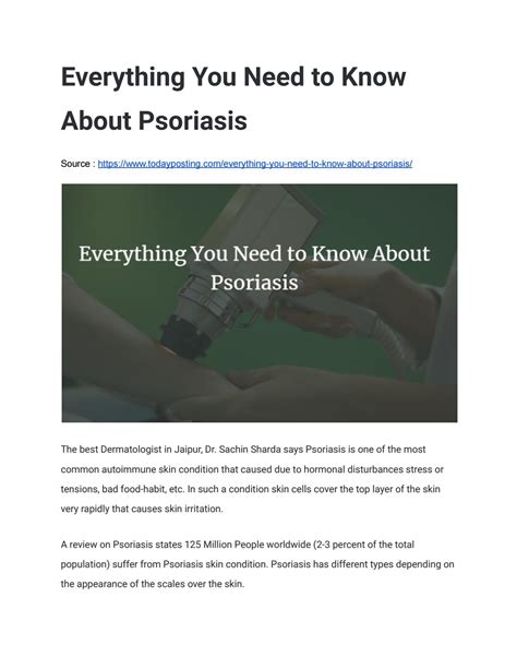 Everything You Need To Know About Psoriasis By Skincity Issuu
