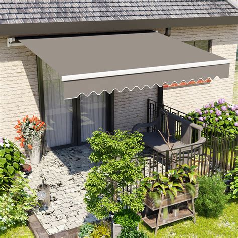 25m X 2m Patio Manual Awning Garden Canopy Sun Shade Retractable