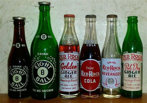 Small Collection Of Red Rock Cola Bottles From Altoona Pennsylvania