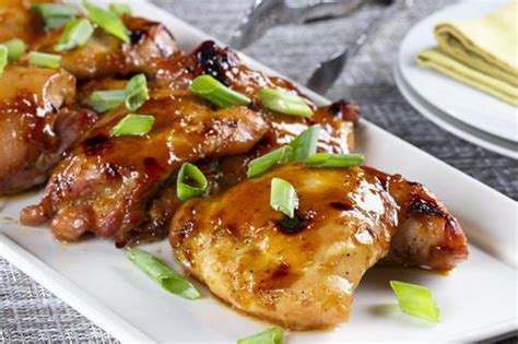 Glazed Roasted Chicken Thighs | MrFood.com | Roasted chicken thighs, Roasted chicken, Chicken thighs