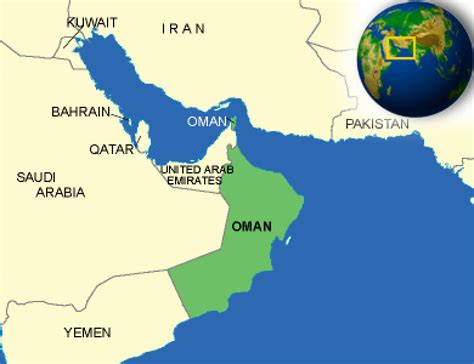 Map Of Oman Countryreports