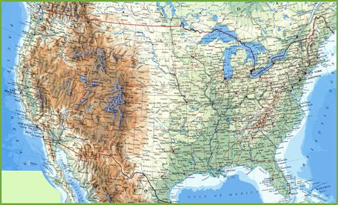 Map Of The Usa Hd Wallpaper Background Image 3699x2248