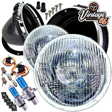 ford cortina mk2 classic 7 sealed beam halogen conversion headlight pro kit 217 19 picclick