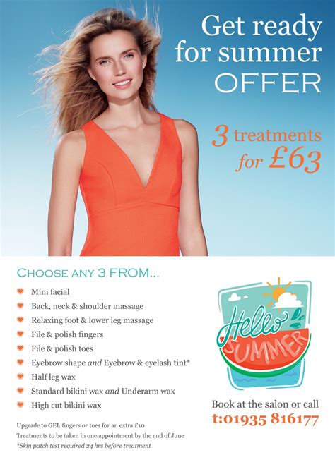 Summer Treatment Offer Margaret Balfour Clarins Beauty Salon And Day Spa Sherborne Dorset