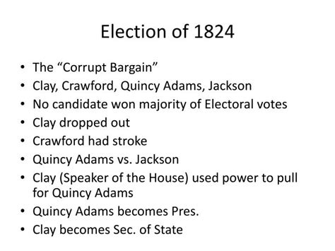 Ppt The Corrupt Bargain To The Man Of The People Powerpoint