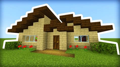 Minecraft Tutorial How To Make A Modern Wooden Survival House Easy To