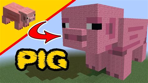 Minecraft Pig Mob Build Minecraft Statue Minecraft Pig Statue