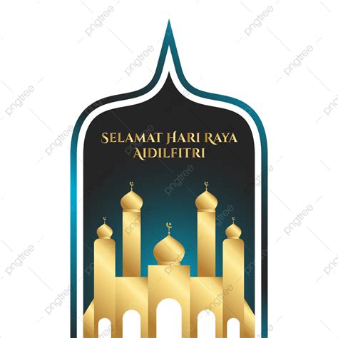 Hari Raya Aidilfitri Vector Hd Png Images Awesome Gold Selamat Hari