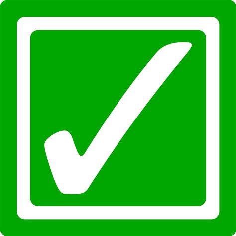 Graphic Library Stock Checkmark Clipart Self Check Green Tick Box Png