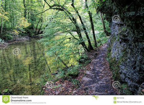Black Forest Hiking Trail Through The Wutachschlucht Germany Stock