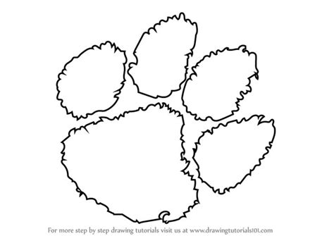 Step By Step How To Draw Clemson Tigers Logo Drawingtutorials Com
