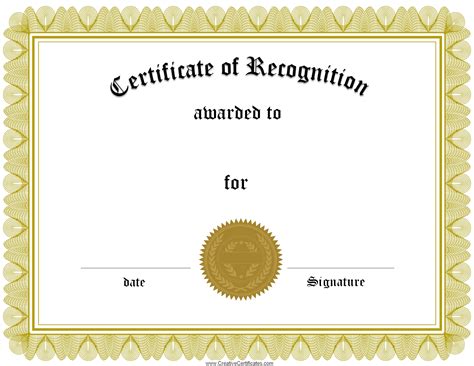 Free Online Printable Award Certificates