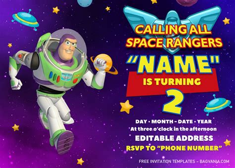 Buzz Lightyear Invitations Free Printable