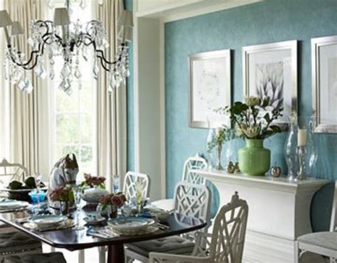 Blue And White Dining Rooms Country Club Homes