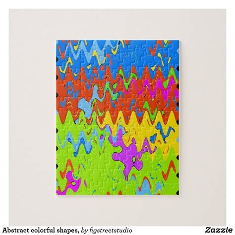 Abstract Colorful Shapes Jigsaw Puzzle Abstract Shaped