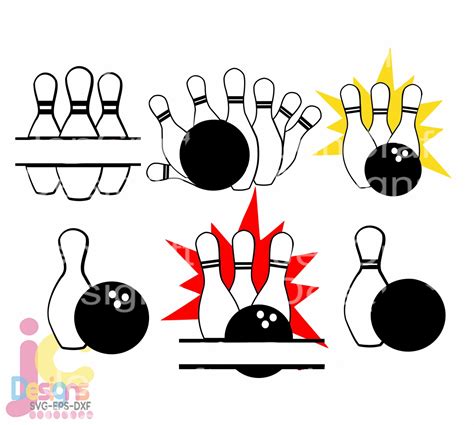 Bowling Svg, Bowling League Team Monogram svg, Bowling Pin Bowling Ball