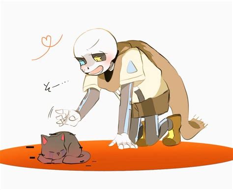 Коллекция пользователя ink sans animation. Ink!Sans & a Little Kitty! :D | Undertale fanart ...