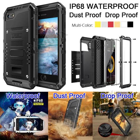 Waterproof Shockproof Aluminum Metal Case Cover For Iphone X Xs Max 6 7
