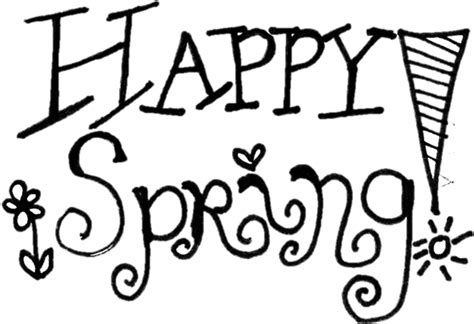 Download Hd Happy Spring Cliparts Spring Break Clip Art Black And