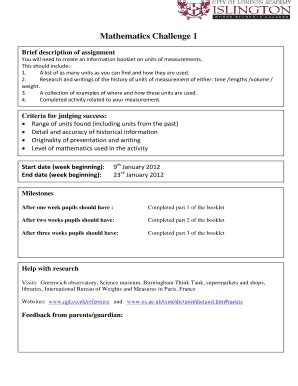 Fillable Online Colai Org Mathematics Challenge City Of London Academy Islington Colai Org