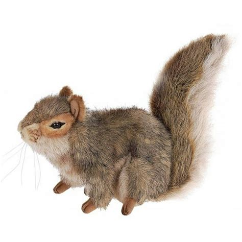 Hansa Gray Sitting Squirrel Plush Toy