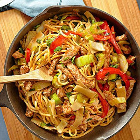Lo mein noodles are the perfect family meal. Healthy Pork Lo Mein Recipe - (4.4/5)