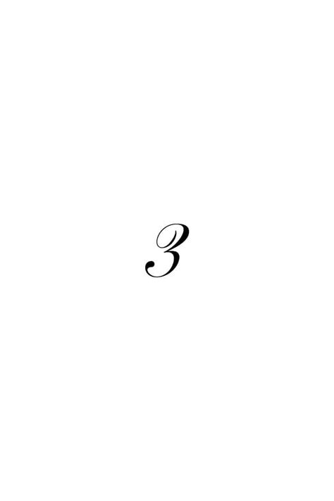 Free Printable Fancy Calligraphy Numbers Calligraphy Number 3