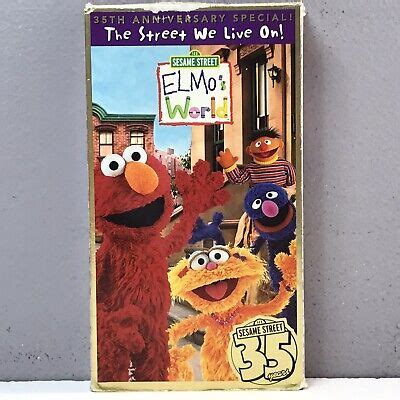 Sesame Street Elmos World The Streets We Live On Vhs Tested Rare Hot