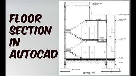 Floor Section In Autocad Fast And Easy Youtube