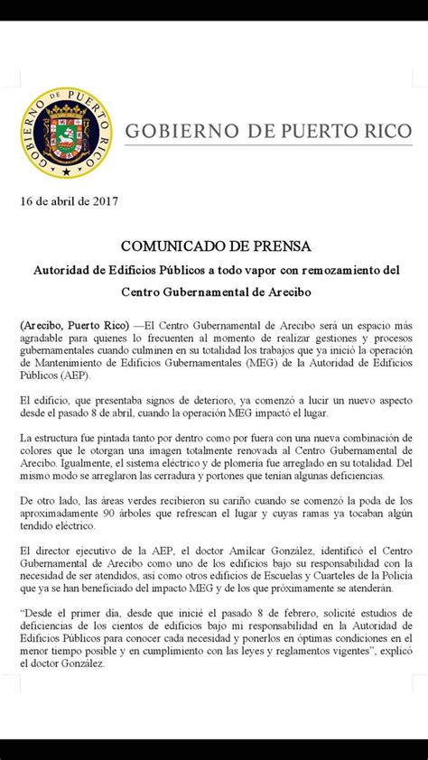 Aep Oficial On Twitter Comunicado De Prensa