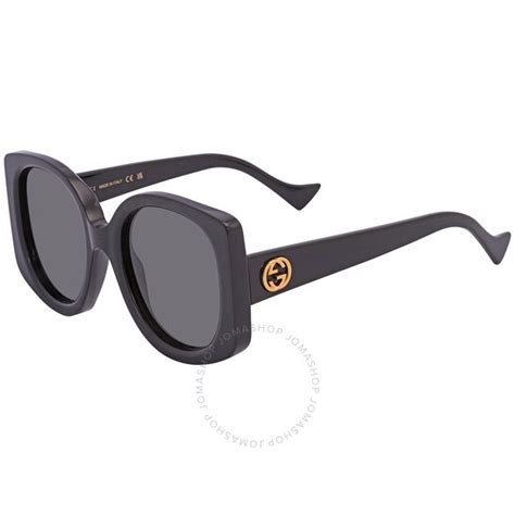gucci gray oversized ladies sunglasses gg1257s 001 53 889652411439 sunglasses jomashop