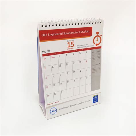 Custom Printed Simplicity Large Desk Calendars Company Logo Bavora