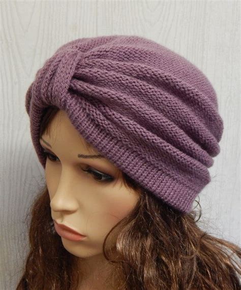 Knitted Womens Full Turban Hat Handmade By Kristineshopforyou