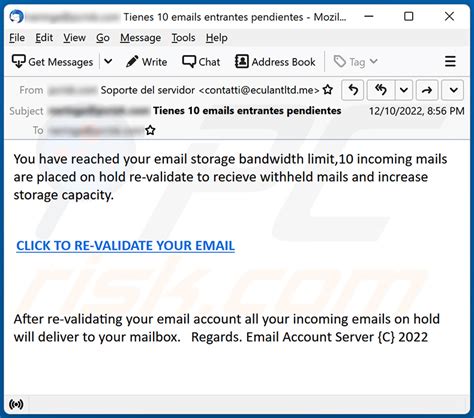 E Mail Storage Bandwidth Limit Email Scam Removal And Recovery Steps