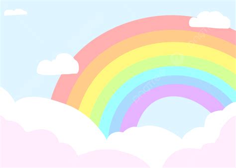 Cute Rainbow Clouds Background Desktop Wallpaper Pc Wallpaper