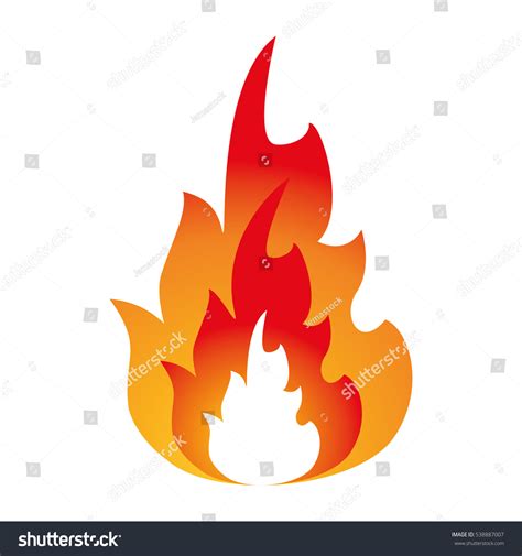 Hot Flame Spurts Fire Design Stock Vector Royalty Free 538887007