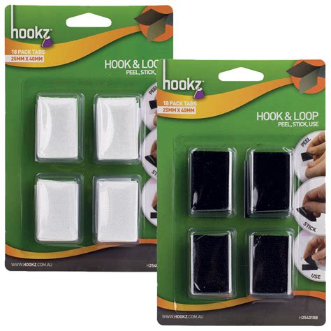 Hook And Loop Tabs 18pk Hookz Permanent And Removable Hanging Solutions