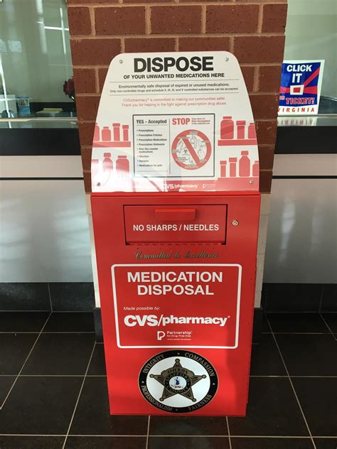 Medication Disposal Box At Sheriffs Office Stafford County Sheriffs