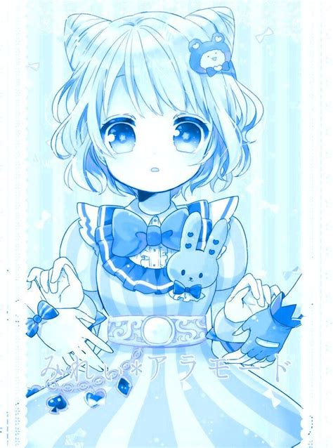 Aesthetic Anime Pfp Blue Girl Endro Blue Hair And Kawaii Image