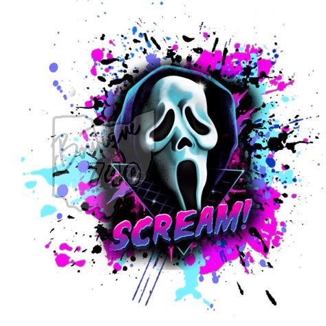 Scream Horror Halloween Png Digital Design Sublimation Etsy