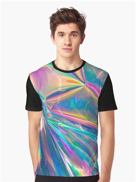 Holographic Graphic T Shirt By Cheesy Puffs Redbubble