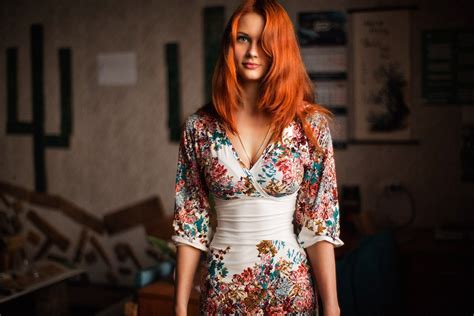 Redhead Women Portrait Dress Macro Wallpaper Girls Wallpaper Better
