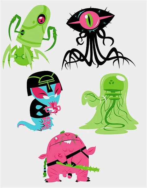 Aliens By Dr Monster Via Flickr Raw Waitdoes The Pink Monster