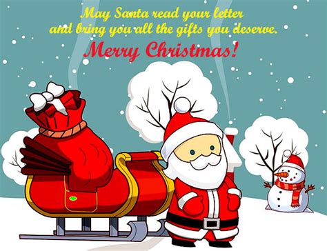 Sending you a very warm wish of christmas! May Santa Read Your Letter And Bring You All The Gifts You ...