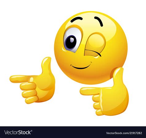 Winking Smiley Gesturing With His Hand Royalty Free Vector