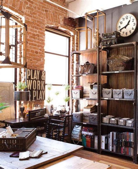 27 Easy And Practical Industrial Home Office Design Ideas